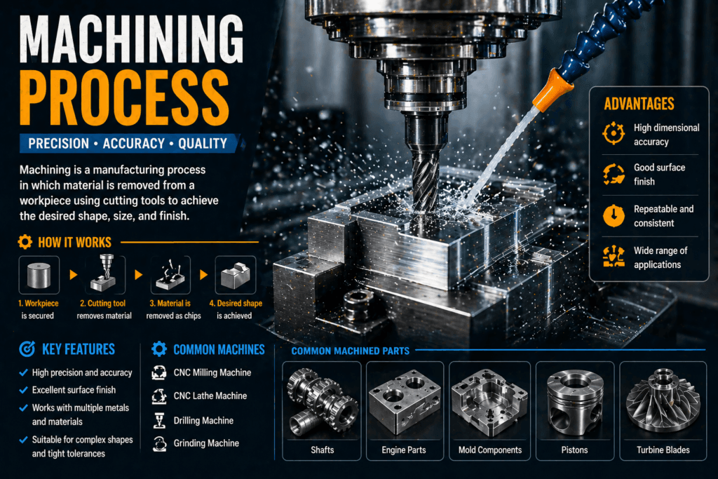manufacturing process example machining cnc cutting precision engineering parts
