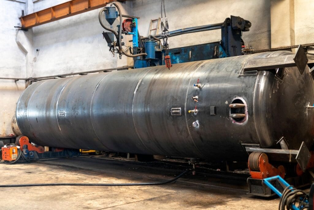 hydro testing process in pressure vessel fabrication
