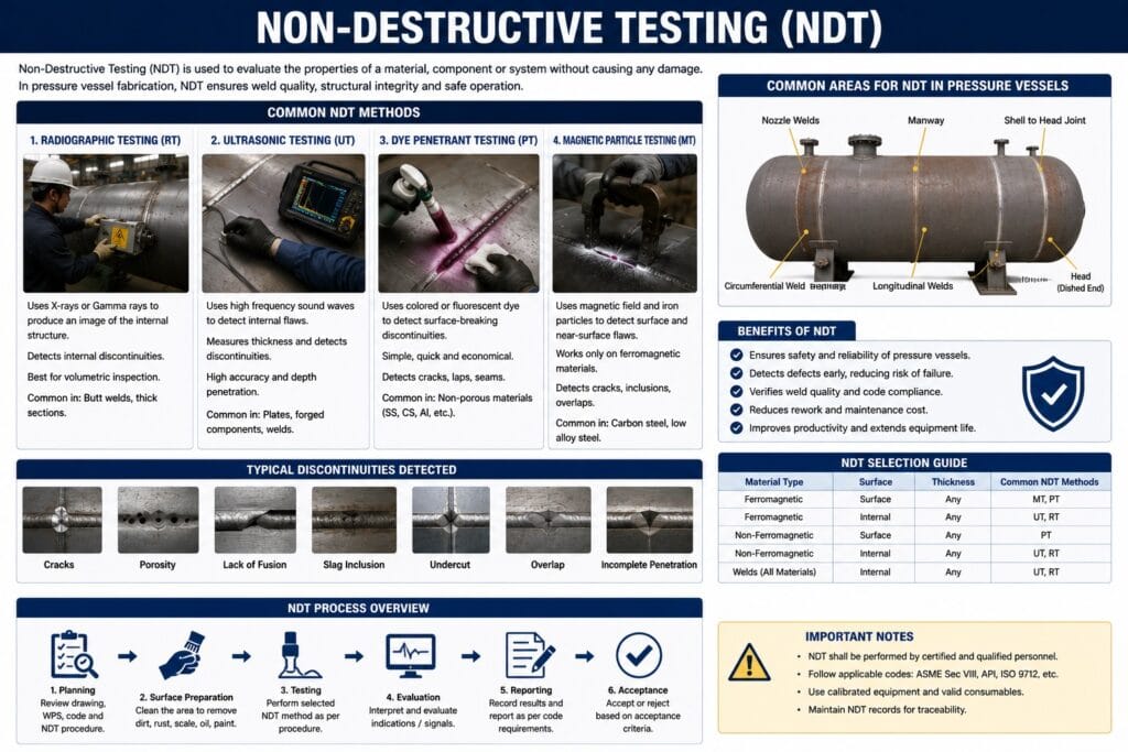 non destructive testing in pressure vessel fabrication