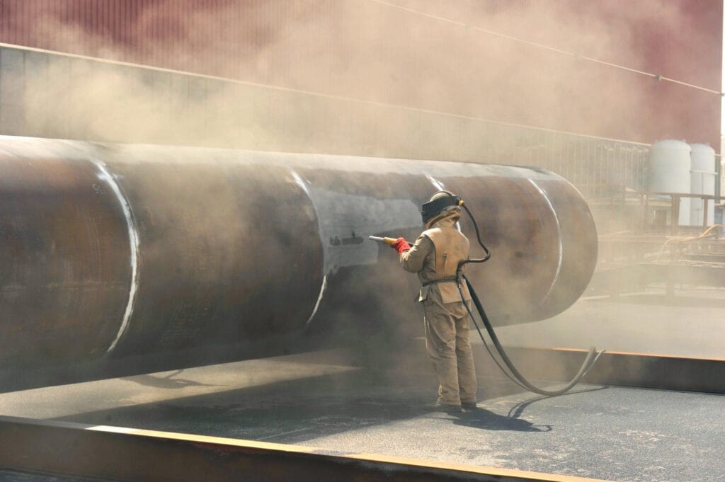surface preparation and painting process in pressure vessel fabrication